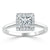 Princess Cut Moissanite Halo Engagement Ring