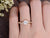 Round Cut Moissanite Engagement Ring, Vintage Design