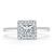 Princess Cut Moissanite Halo Engagement Ring