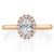 Oval Cut Moissanite Halo Engagement Ring