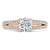 Round Cut Moissanite Engagement Ring, Tiffany Style Double Row Band