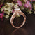 Round Cut Moissanite Engagement Ring, Unique Vintage Design
