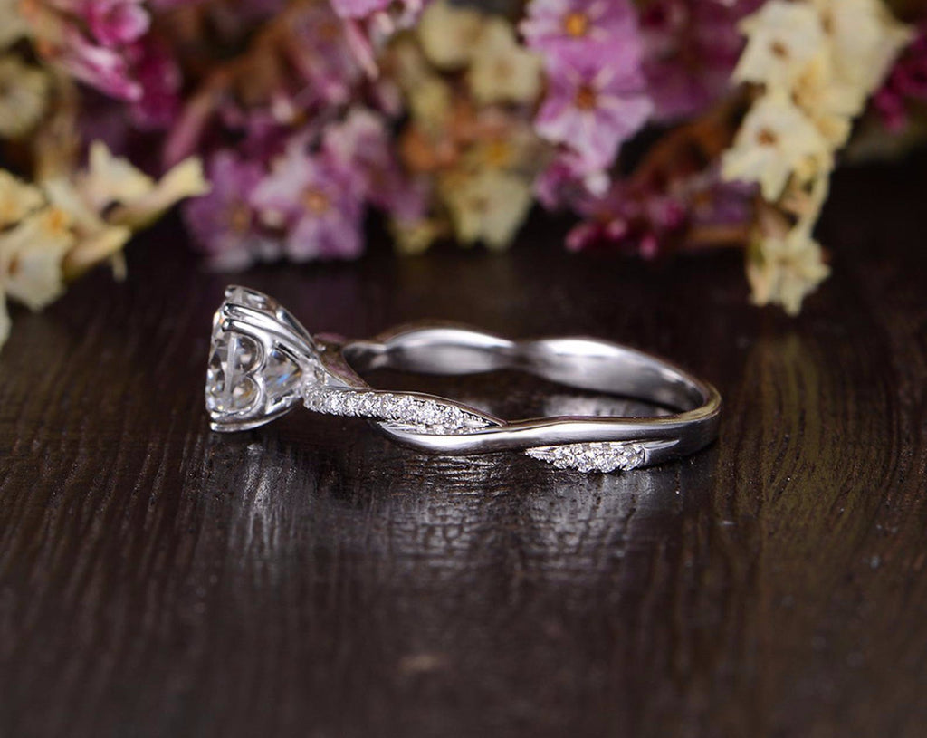 Twist tie engagement sale ring