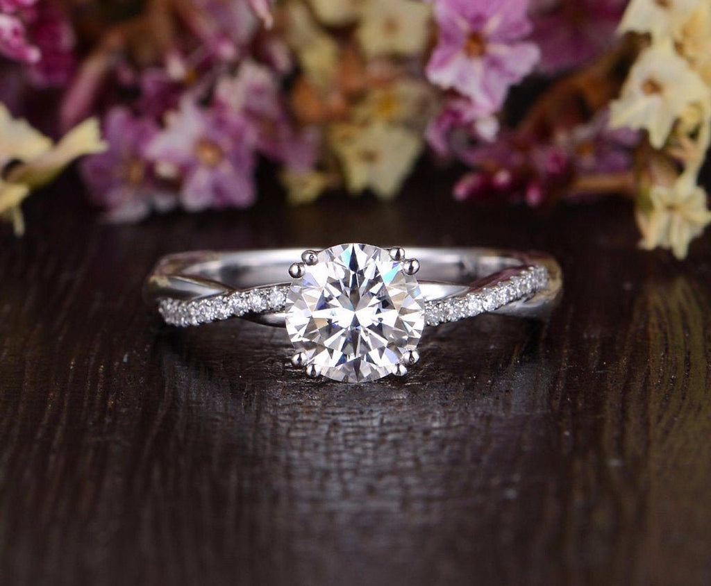 Cheap moissanite engagement rings sale