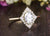 Oval Cut Moissanite Engagement Ring, Unique Vintage Halo Design