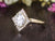 Oval Cut Moissanite Engagement Ring, Unique Vintage Halo Design