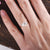 Oval Cut Moissanite & Opal Engagement Ring, Edwardian Design