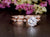 Vintage Style Bridal Ring Set, Round Cut