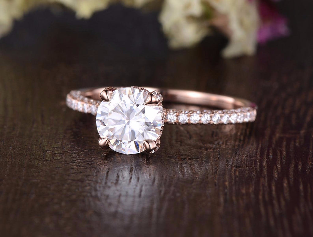 Cheap moissanite engagement on sale ring