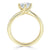 Round Cut Moissanite Twist Engagement Ring, Classic Style